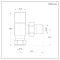 Milano - Modern Black Square Angled Radiator Valves