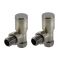 Milano - Dark Brushed Brass Modern Angled Radiator Valves