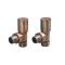 Milano - Modern Brushed Bronze Angled Radiator Valves