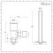 Milano - Modern Angled Radiator Valve and Pipe Set - Brushed Gold