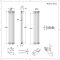 Milano Windsor - White Vertical Traditional Column Radiator - 1500mm x 290mm (Triple Column)