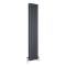 Milano Windsor - Anthracite Vertical Dual Fuel Traditional Column Radiator - 1800mm x 380mm (Triple Column) - Choice of Valve and Wi-Fi Thermostat