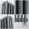 Milano Windsor - Traditional Anthracite Vertical Triple Column Electric Radiator - 1800mm x 380mm - Choice of Wi-Fi Thermostat
