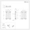 Milano Windsor - White Horizontal Traditional Column Radiator - 600mm x 425mm (Triple Column)