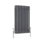 Milano Windsor - Anthracite Horizontal Traditional Triple Column Radiator - 600mm x 425mm