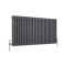 Milano Windsor - Anthracite Horizontal Traditional Triple Column Radiator - Choice of Size