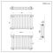 Milano Windsor - White Horizontal Traditional Column Radiator - 500mm x 785mm (Triple Column)