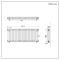 Milano Windsor - White Horizontal Traditional Column Radiator - 500mm x 1190mm (Triple Column)