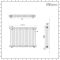 Milano Windsor - White Horizontal Traditional Column Radiator - 750mm x 1010mm (Triple Column)