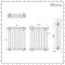 Milano Windsor - White Horizontal Traditional Four Column Radiator - 750mm x 605mm
