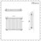 Milano Windsor - White Horizontal Traditional Four Column Radiator - 750mm x 1010mm