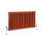 Milano Windsor - Metallic Copper Horizontal Traditional Double Column Radiator - Choice of Size