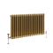 Milano Windsor - Metallic Gold Horizontal Traditional Double Column Radiator - Choice of Size