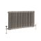 Milano Windsor - Metallic Silver Horizontal Traditional Double Column Radiator - Choice of Size