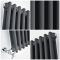 Milano Windsor - Anthracite 1800mm Vertical Traditional Column Radiator - (Double Column) - Choice of Size