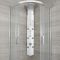 Milano Baya - Modern Exposed Thermostatic Shower Tower Panel with Large Shower Head, Hand Shower and Body Jets - Chrome