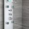 Milano Baya - Modern Exposed Thermostatic Shower Tower Panel with Large Shower Head, Hand Shower and Body Jets - Chrome