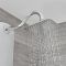 Milano Baya - Modern Exposed Thermostatic Aluminium Shower Tower Panel with Large Shower Head, Hand Shower and Body Jets - Chrome