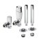 Milano - Thermostatic Radiator Valve and Pipe Sleeve Set - Choice of Finish