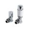 Milano - Chrome 1/2" Female Thread Radiator Valves with White TRV