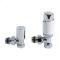 Milano - Chrome 1/2" Female Thread Radiator Valves with White TRV