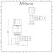 Milano - Chrome Thermostatic Angled Radiator Valves (Pair)