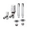 Milano - Thermostatic Angled Radiator Valve and Pipe Sleeve Set (Pair) - Choice of Finish