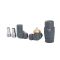 Milano - Anthracite Thermostatic Corner Radiator Valve and Lockshield