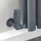 Milano - Anthracite Thermostatic Corner Radiator Valve and Lockshield