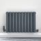 Milano - Anthracite Thermostatic Corner Radiator Valve and Lockshield
