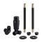 Milano - Modern Corner Thermostatic Radiator Valve and Pipe Set - Black