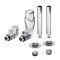 Milano - Thermostatic Corner Radiator Valve and Pipe Sleeve Set - Choice of Finish