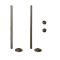 Milano Windsor - Traditional Thermostatic Angled Radiator Valve and Pipe Set - Brass