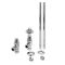Milano Windsor - Antique Style Thermostatic Angled Radiator Valve and Pipe Set - Chrome