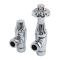 Milano Windsor - Antique Style Thermostatic Angled Radiator Valve and Pipe Set - Chrome