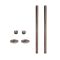 Milano - Oil Rubbed Bronze Radiator Trim Kit - Pipe Connectors with Blanking and Bleed Plugs