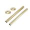 Milano Windsor - Traditional Thermostatic Angled Radiator Valve and Pipe Set - Polished Brass