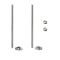 Milano Windsor - Antique Style Thermostatic Angled Radiator Valve and Pipe Set - Satin Nickel