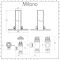 Milano Windsor - Antique Style Thermostatic Angled Radiator Valve and Pipe Set - Satin Nickel