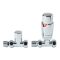 Milano - Modern Chrome Thermostatic Straight Radiator Valve and Lockshield