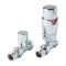 Milano - Thermostatic Straight Radiator Valve and Lockshield - Choice of Finish