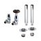 Milano Windsor - Traditional Thermostatic Angled Radiator Valve and Pipe Sleeve Set - Choice of Finish