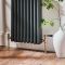 Milano - Traditional Thermostatic Angled Radiator Valve and Pipe Set - Choice of Finish