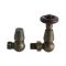 Milano Windsor - Traditional Thermostatic Corner Radiator Valves Brass (Pair)