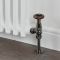 Milano Windsor - Black Nickel Traditional Thermostatic Angled Radiator Valves (Pair)
