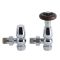 Milano Windsor - Chrome Traditional Thermostatic Angled Radiator Valves (Pair)
