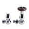 Milano Windsor - Traditional Thermostatic Corner Radiator Valves Chrome (Pair)