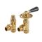Milano - Traditional Angled Thermostatic Radiator Valves - Polished Brass