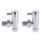 Milano Select - Chrome Minimalist Angled Radiator Valves - (Pair)