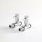 Milano - Chrome Minimalist Straight Radiator Valves (Pair)